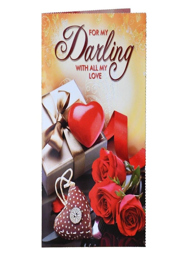Saugat Traders Gift for Wife - Love Greeting Card, Women Hand Wallet, Golden Red Rose, I Love My Wife Keychain - Birthday - Wedding Anniversary - Valentine Day - Image 2